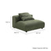 Solace  Modular Corduroy Upholstered Armless Chair - view 13
