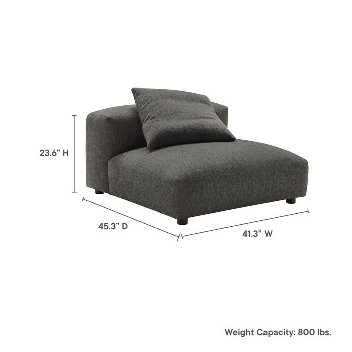 Solace  Modular Upholstered Fabric Armless Chair - in lifestyle setting