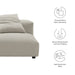 Solace  Modular Upholstered Fabric Armless Chair - view 12