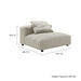Solace  Modular Upholstered Fabric Armless Chair - view 13
