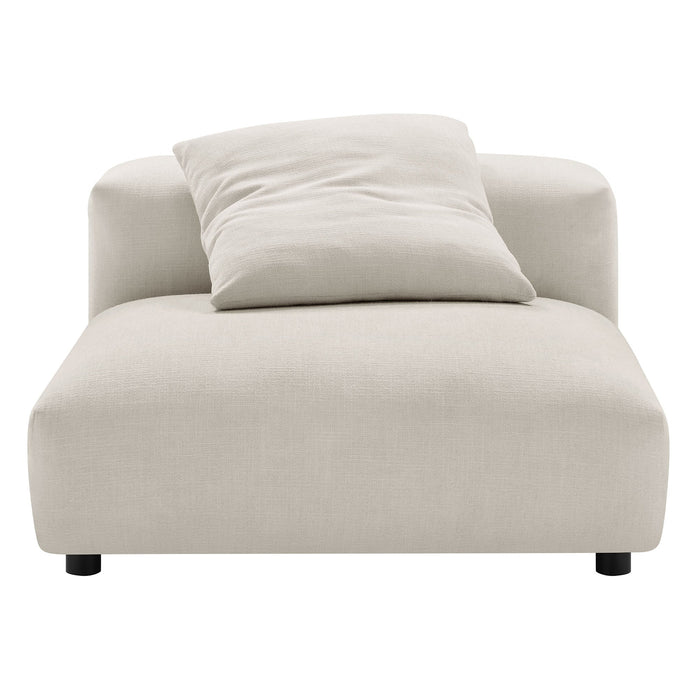 Modway Solace Modular Upholstered Fabric Armless Chair and Ottoman Set Living Room Furniture - View 26