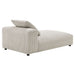 Modway Solace Modular Corduroy Upholstered Armless Chaise Lounge Living Room Furniture - Dimensions