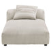 Modway Solace Modular Corduroy Upholstered Armless Chaise Lounge Living Room Furniture - Installation View
