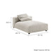 Modway Solace Modular Corduroy Upholstered Armless Chaise Lounge Living Room Furniture in Brown - Detail View
