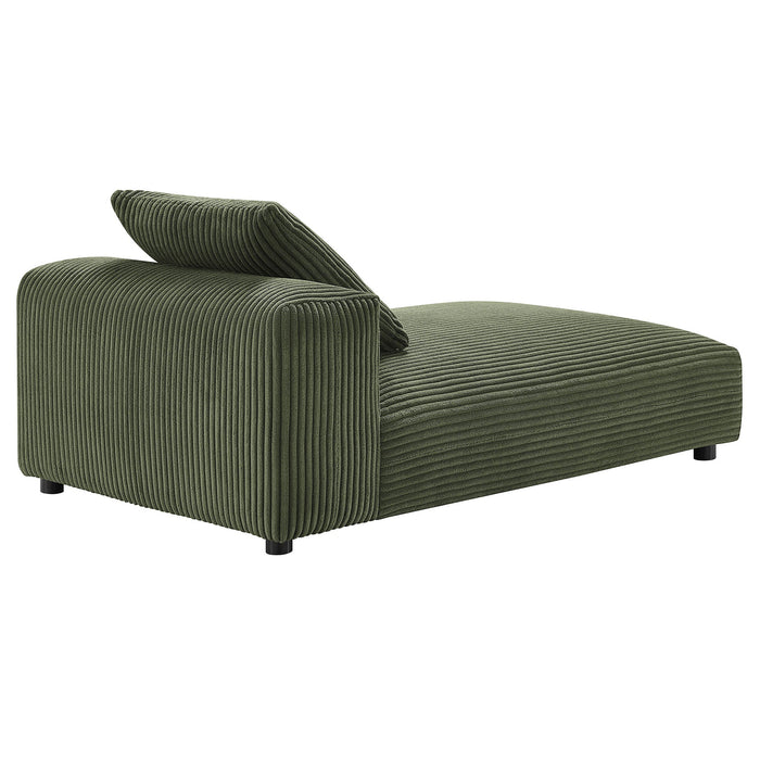 Modway Solace Modular Corduroy Upholstered Armless Chaise Lounge Living Room Furniture - View 14