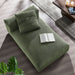 Modway Solace Modular Corduroy Upholstered Armless Chaise Lounge Living Room Furniture - View 9