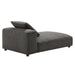Modway Solace Modular Upholstered Fabric Armless Chaise Lounge Living Room Furniture - Dimensions