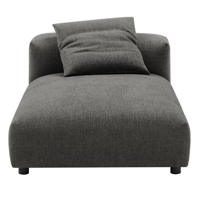 Modway Solace Modular Upholstered Fabric Armless Chaise Lounge Living Room Furniture - Installation View