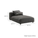 Modway Solace Modular Upholstered Fabric Armless Chaise Lounge Living Room Furniture in Brown - Detail View
