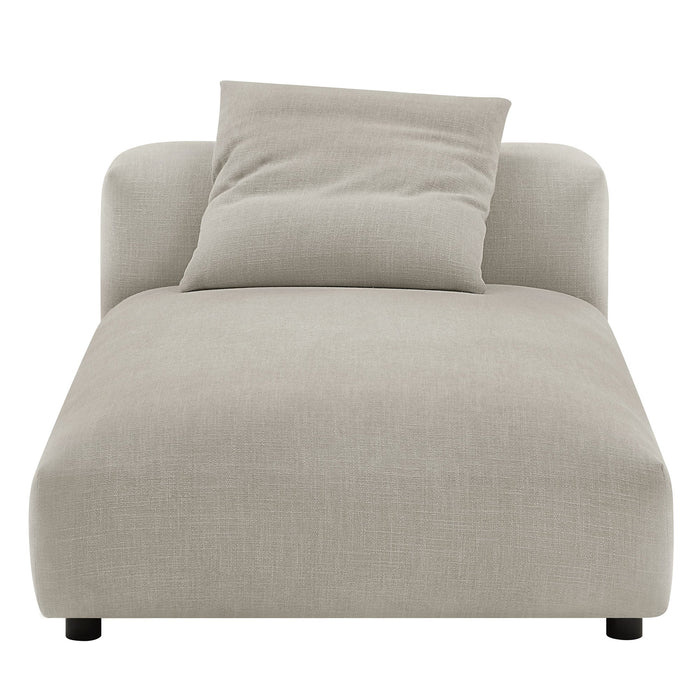 Modway Solace Modular Upholstered Fabric Armless Chaise Lounge Living Room Furniture - View 16