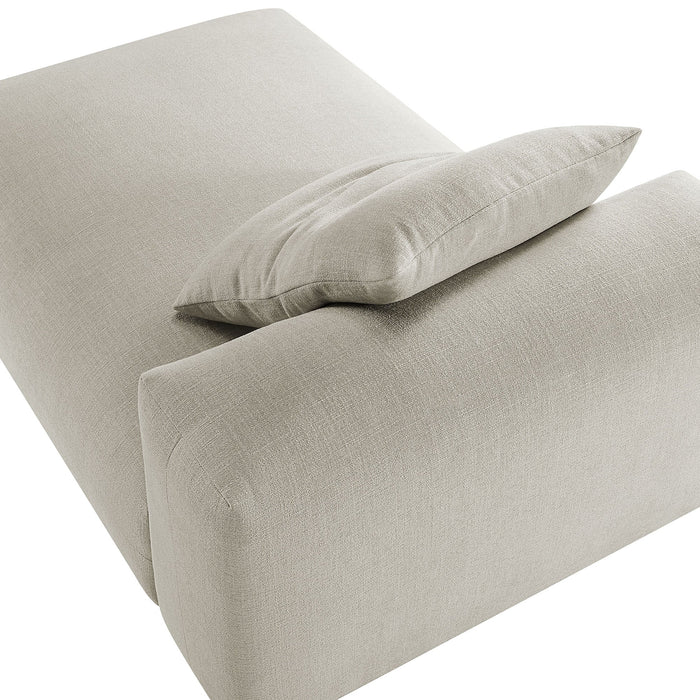Modway Solace Modular Upholstered Fabric Armless Chaise Lounge Living Room Furniture - View 15