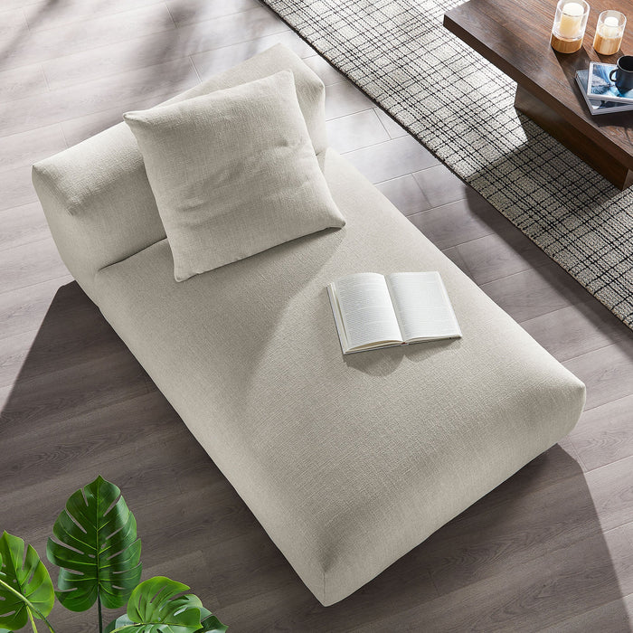 Modway Solace Modular Upholstered Fabric Armless Chaise Lounge Living Room Furniture - View 9