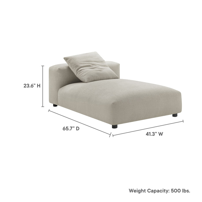 Modway Solace Modular Upholstered Fabric Armless Chaise Lounge Living Room Furniture - View 11