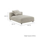 Modway Solace Modular Upholstered Fabric Armless Chaise Lounge Living Room Furniture - View 11