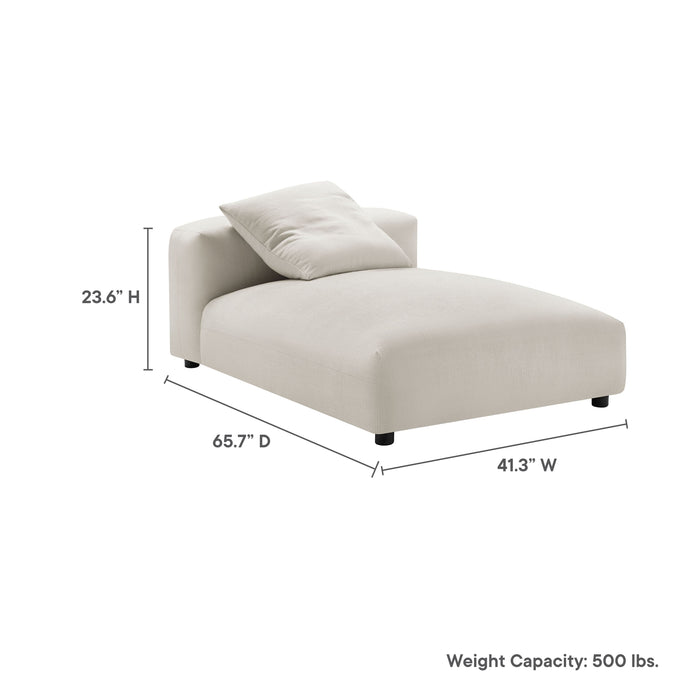 Modway Solace Modular Upholstered Fabric Armless Chaise Lounge Living Room Furniture - View 19