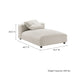 Modway Solace Modular Upholstered Fabric Armless Chaise Lounge Living Room Furniture - View 19