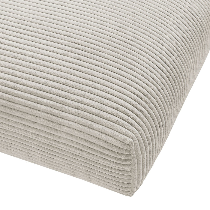 Modway Solace Modular Corduroy Upholstered Ottoman Living Room Furniture - Dimensions
