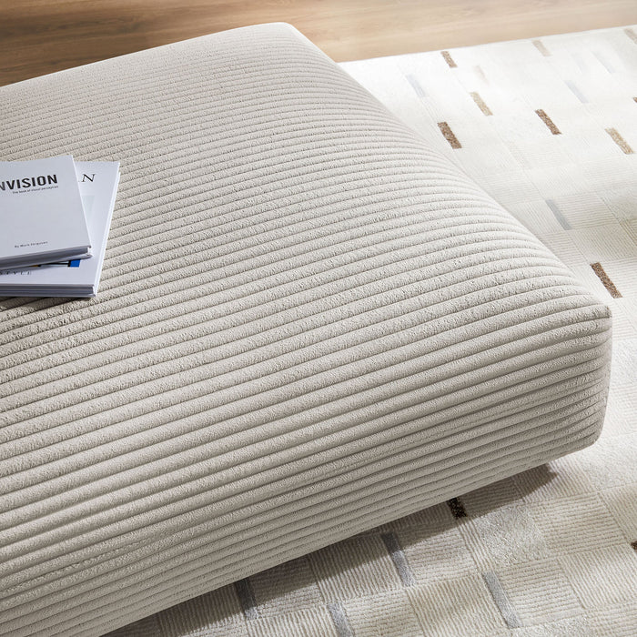 Modway Solace Modular Corduroy Upholstered Ottoman Living Room Furniture - Close-Up