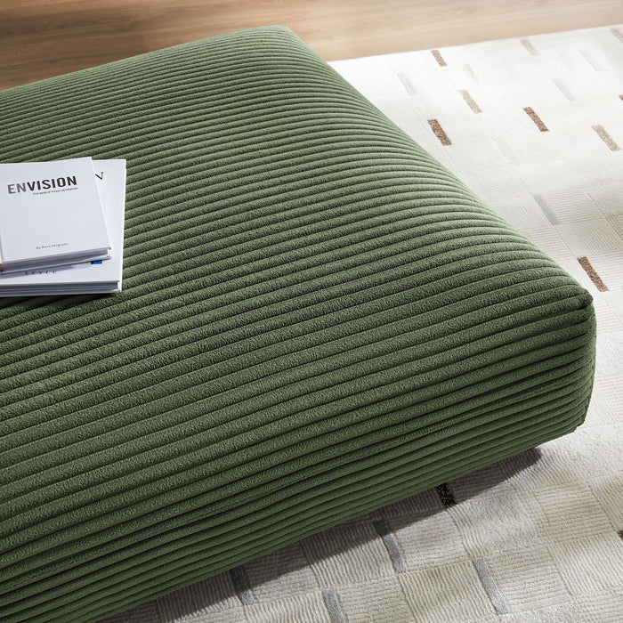 Modway Solace Modular Corduroy Upholstered Ottoman Living Room Furniture - View 10