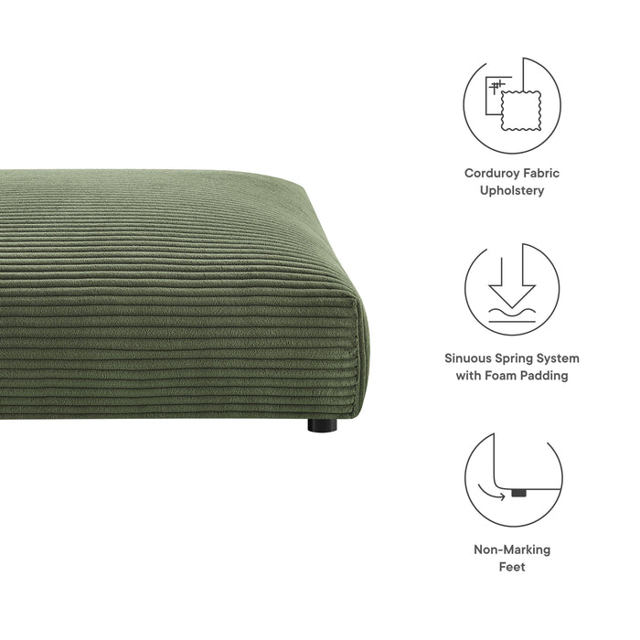 Modway Solace Modular Corduroy Upholstered Ottoman Living Room Furniture - Installation View