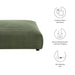 Modway Solace Modular Corduroy Upholstered Ottoman Living Room Furniture - Installation View