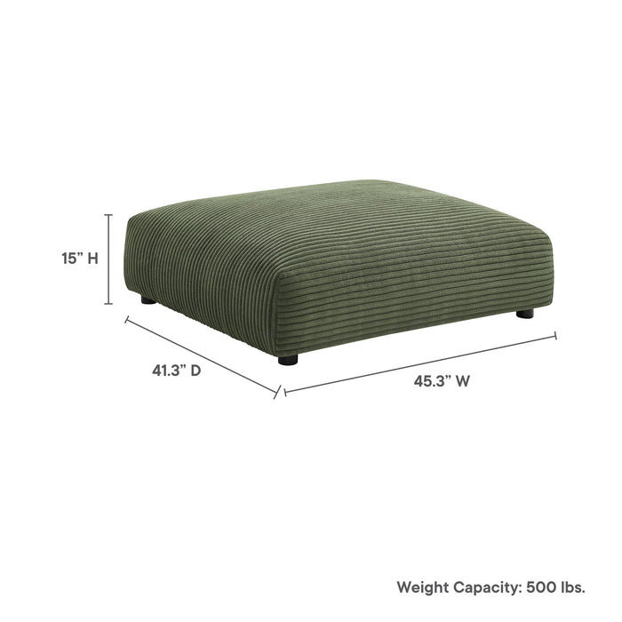 Modway Solace Modular Corduroy Upholstered Ottoman Living Room Furniture - View 9