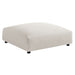 Modway Solace Modular Upholstered Fabric Ottoman Living Room Furniture in Gray