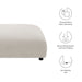 Modway Solace Modular Upholstered Fabric Ottoman Living Room Furniture in Gray - Side View