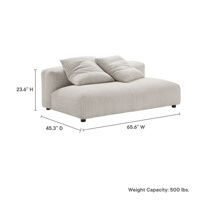 Solace Modular Corduroy Loveseat - interior view