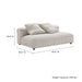 Solace Modular Corduroy Loveseat - interior view