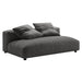 Solace Modular Upholstered Armless Loveseat and Ottoman Set for Modern Comfort and Style - back view
