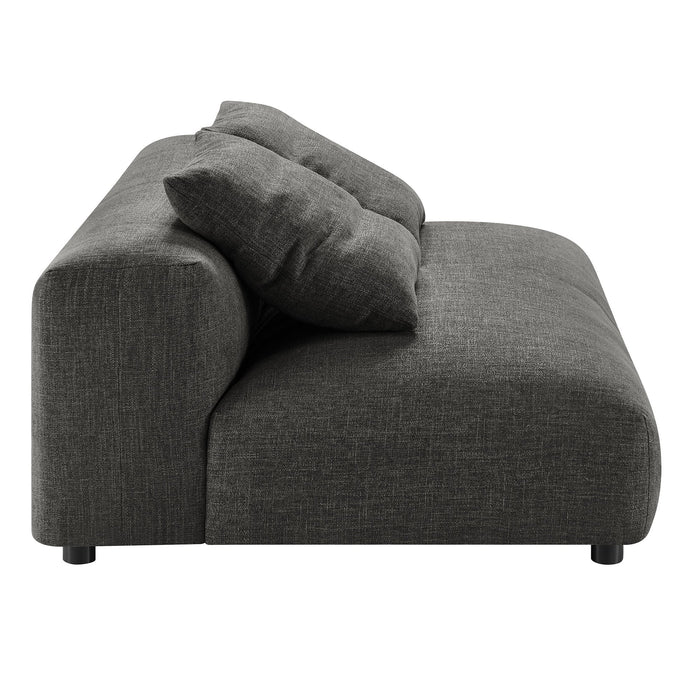 Solace Modular Upholstered Armless Loveseat and Ottoman Set for Modern Comfort and Style - specifications diagram
