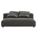 Solace Modular Upholstered Armless Loveseat and Ottoman Set for Modern Comfort and Style - lifestyle in-use