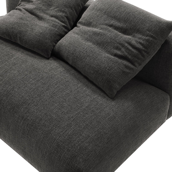 Solace Modular Upholstered Armless Loveseat - lifestyle in-use