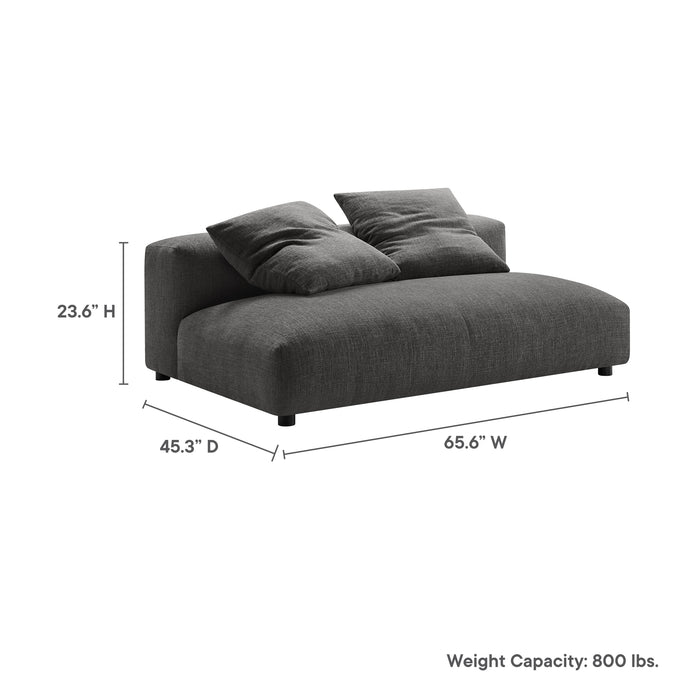 Solace Modular Upholstered Armless Loveseat - angle view