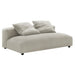 Solace Modular Upholstered Armless Loveseat and Ottoman Set for Modern Comfort and Style - product label