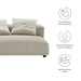Solace Modular Upholstered Armless Loveseat - interior view