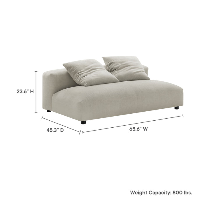 Solace Modular Upholstered Armless Loveseat - top view