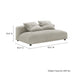Solace Modular Upholstered Armless Loveseat - top view