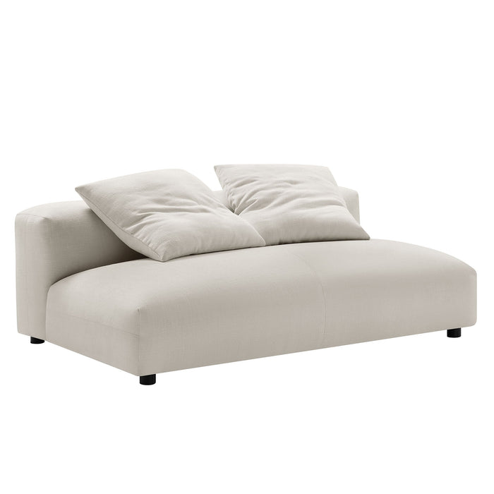 Solace 4-Piece Modular Upholstered Fabric Sectional Sofa With Ottoman sectional sofa lifestyle shot