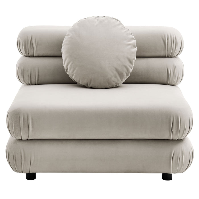 Jubilee 4-Piece Modular Performance Velvet Sectional Sofa by Modway - installation view