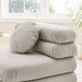 Jubilee Modular Performance Velvet Armless Chair Almond