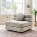 Jubilee Modular Performance Velvet Armless Chair Almond