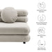 Jubilee Modular Performance Velvet Armless Chair Almond