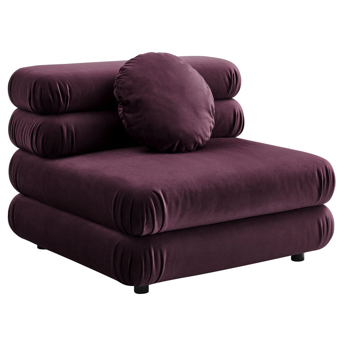 Jubilee 4-Piece Modular Performance Velvet Sectional Sofa sectional sofa seating detail