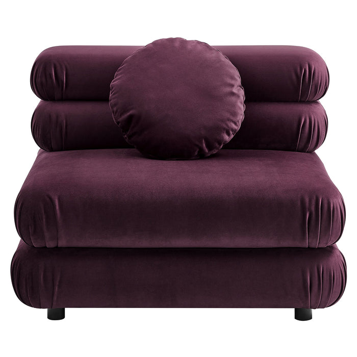 Jubilee 4-Piece Modular Performance Velvet Sectional Sofa sectional sofa angle view