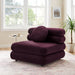 Jubilee Modular Performance Velvet Armless Chair Mulberry