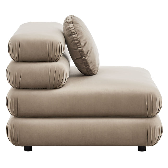 Jubilee 5-Piece Modular Performance Velvet Sectional Sofa sectional sofa dimensions and measurements