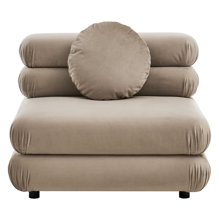 Jubilee 5-Piece Modular Performance Velvet Sectional Sofa sectional sofa back view