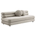 Jubilee Modular Performance Velvet Armless Loveseat Almond